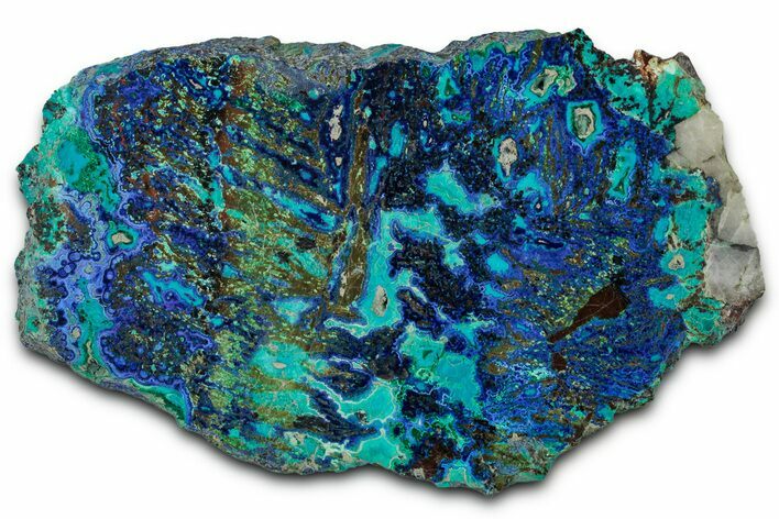 Vibrant Polished Azurite, Chrysocolla & Malachite Slab - Namibia #352673